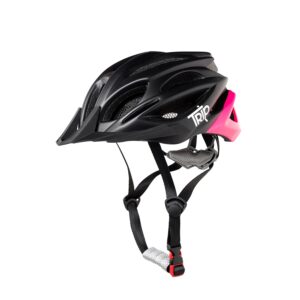 CASCO TRIP AERODINAMICO NEGRO/FUCSIA - Protecciones